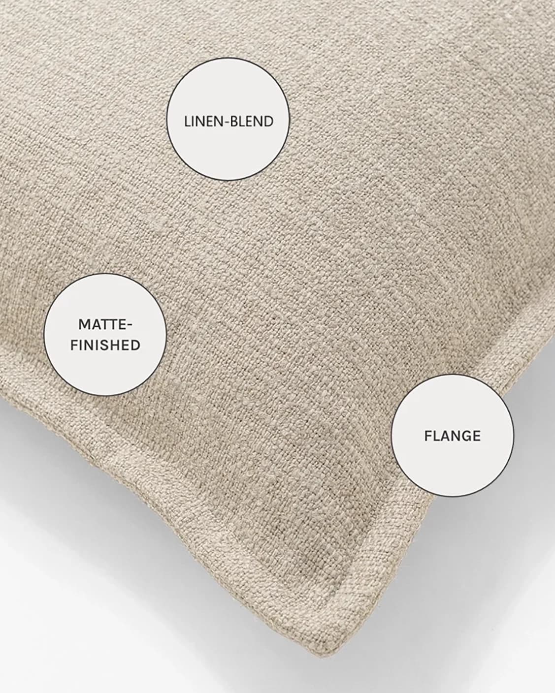 Emmett Shale cushions in beige, shown in a product close-up as image 10