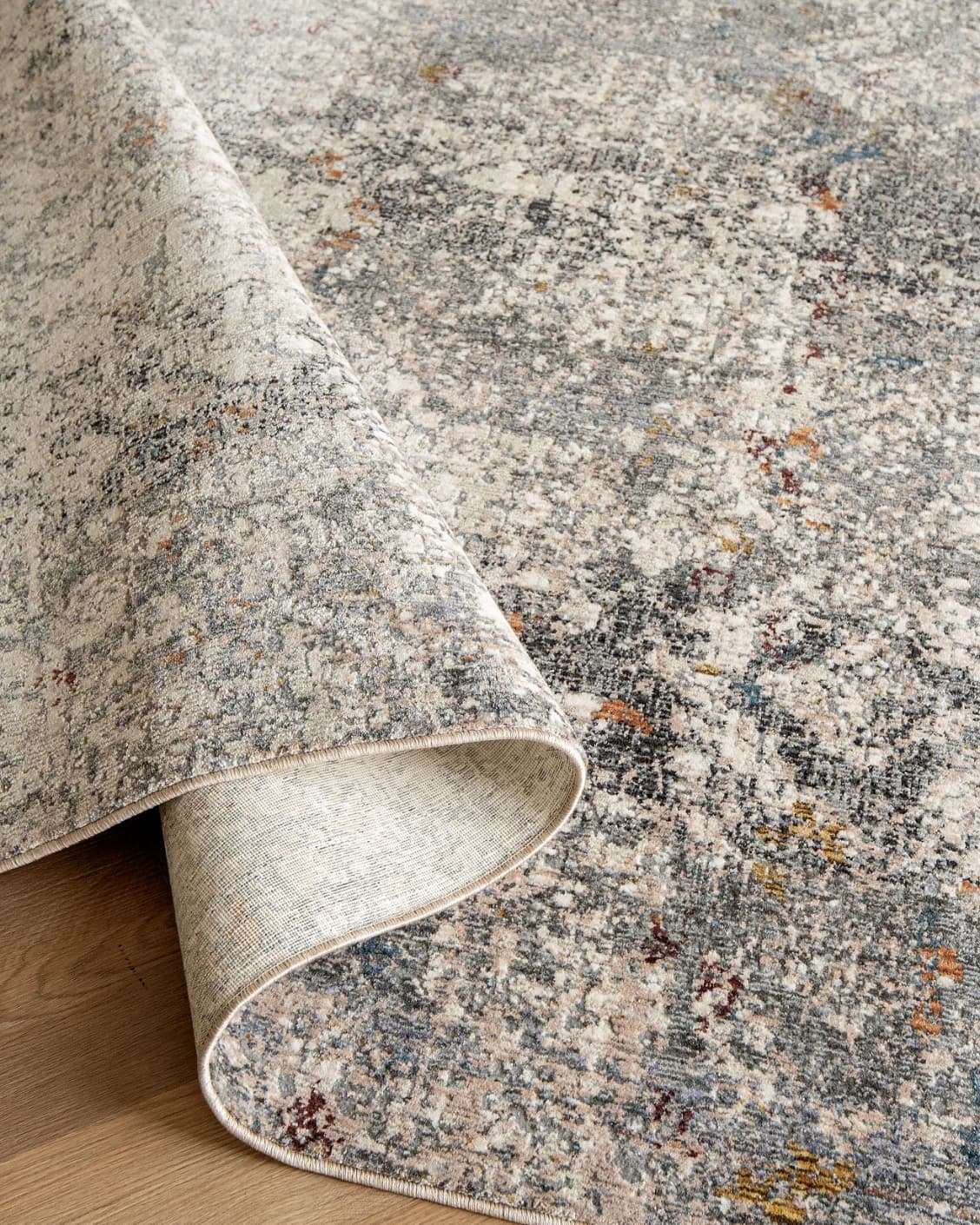 Ethan Ashton carpet in grey and beige, shown in a product close-up as image 11
