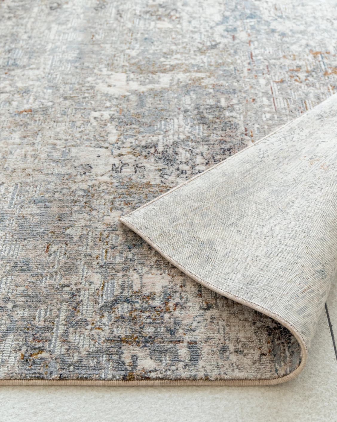 Ethan Brick Runners carpet in gold and grey, shown in a product close-up as image 5