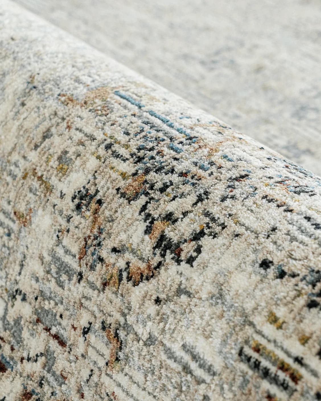 Ethan Brick Runners carpet in gold and grey, shown in a product close-up as image 7