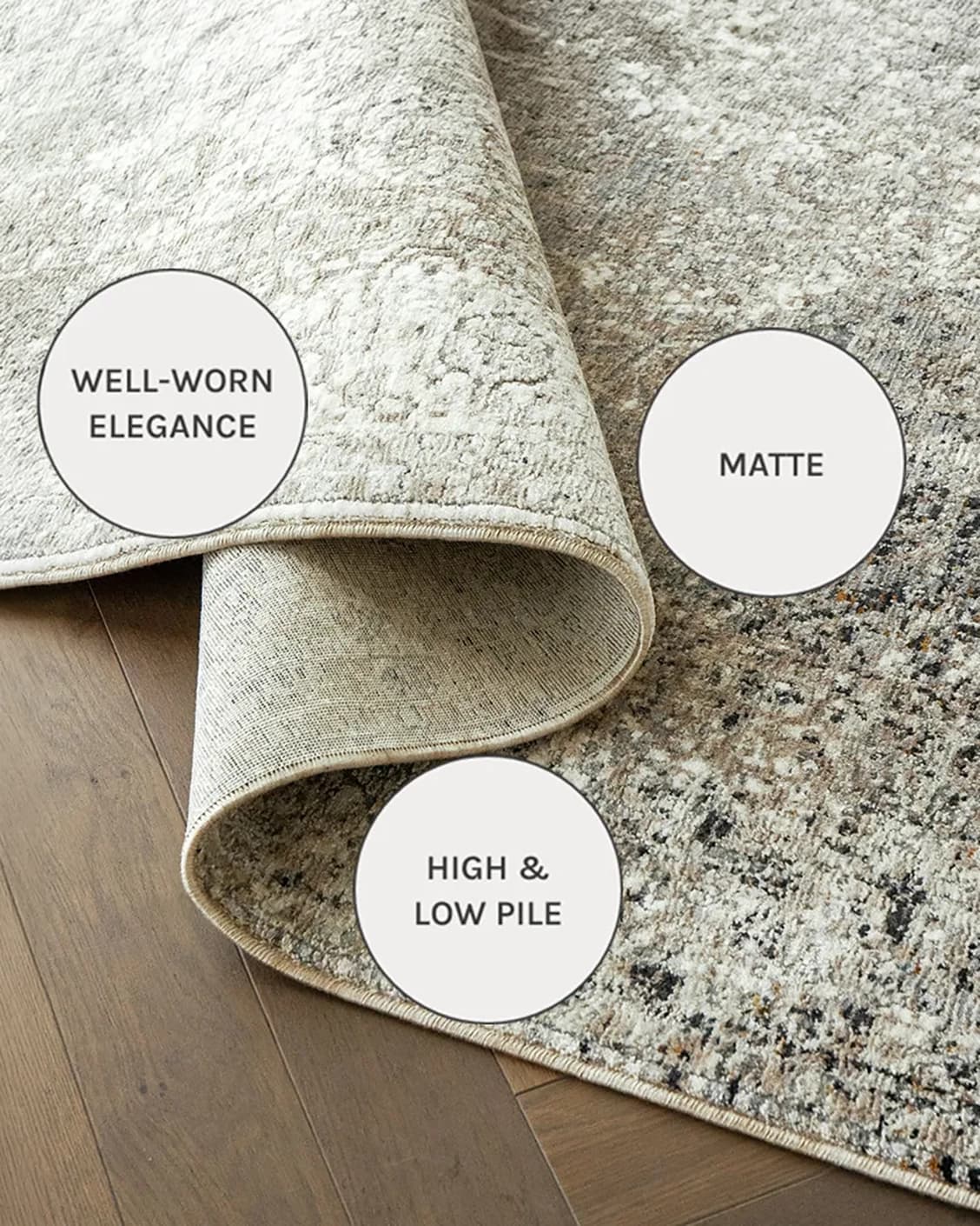 Ethan Dune carpets in dune, grey and beige, shown in a close-up as image 13