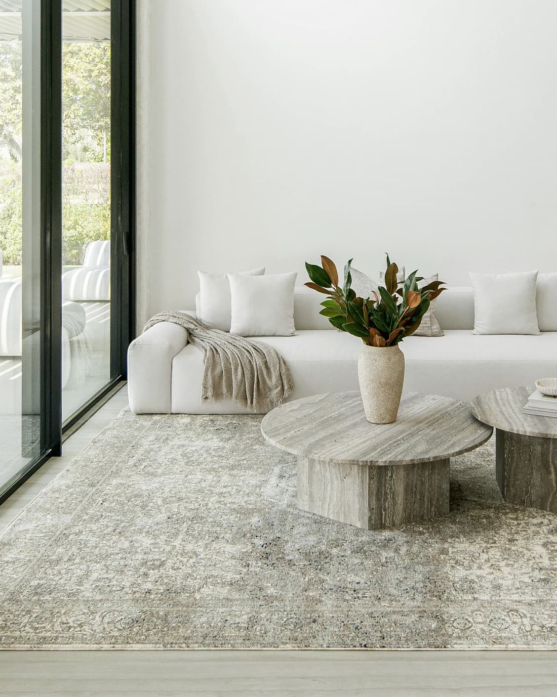 Ethan Dune carpet in grey and beige, shown in a lifestyle front view as image 5