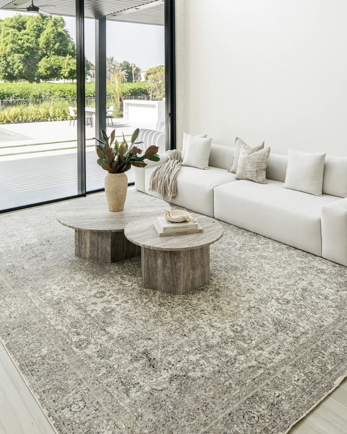Ethan Dune carpet in grey and beige, shown in a lifestyle right view as image 6