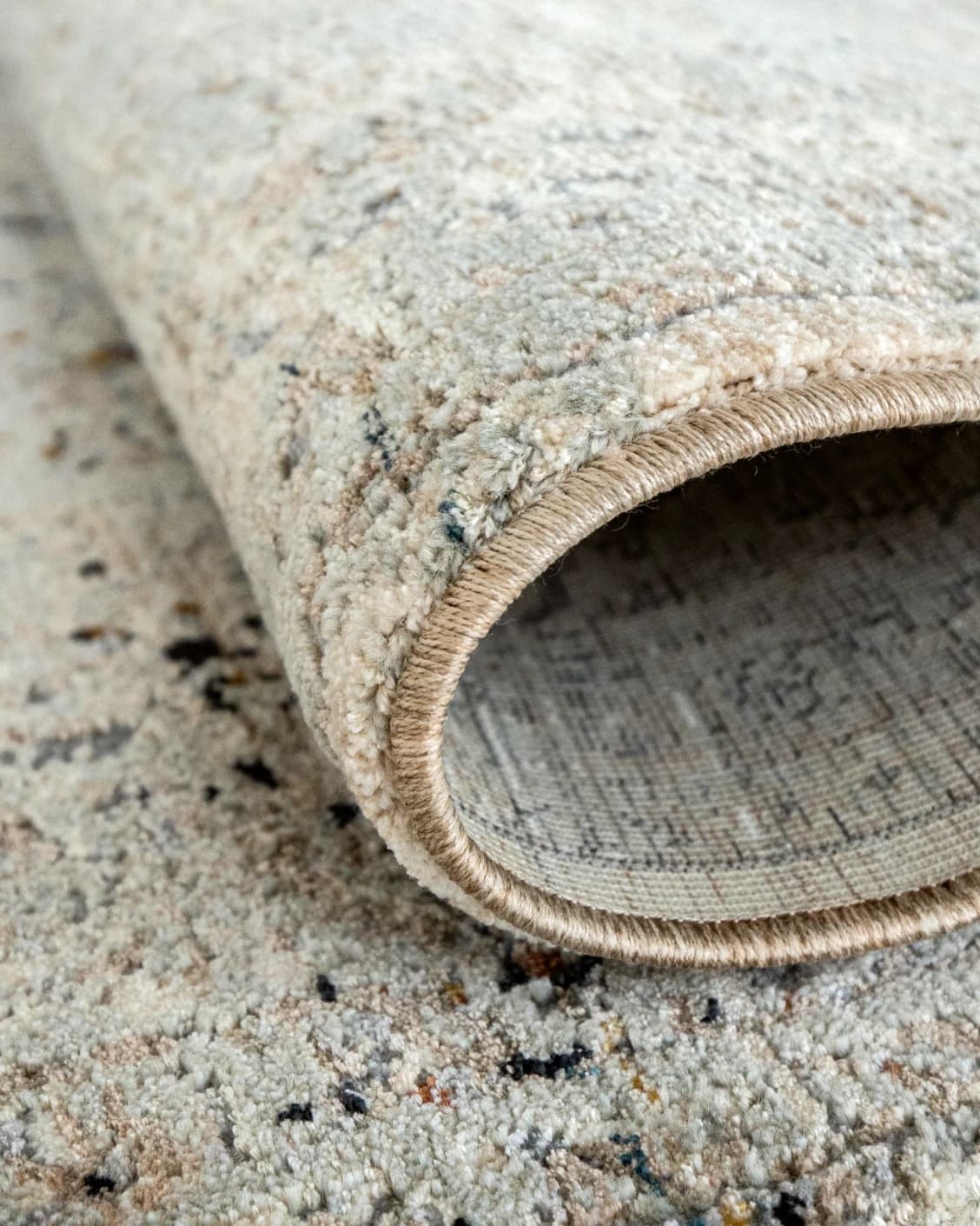 Ethan Dune carpet in grey and beige, shown in a product close-up as image 8