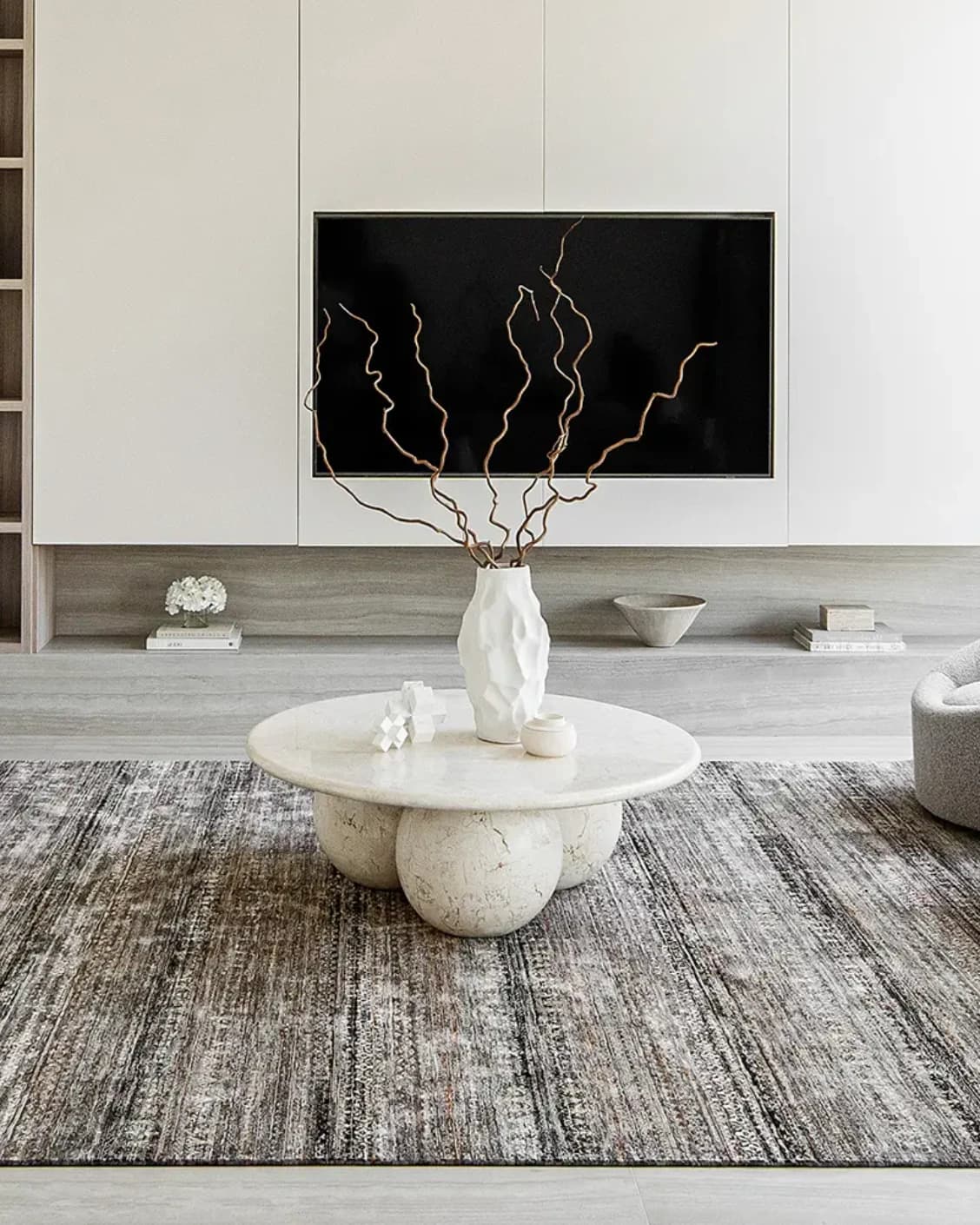 Ethan Ebony carpet in grey, shown in a lifestyle front view as image 5
