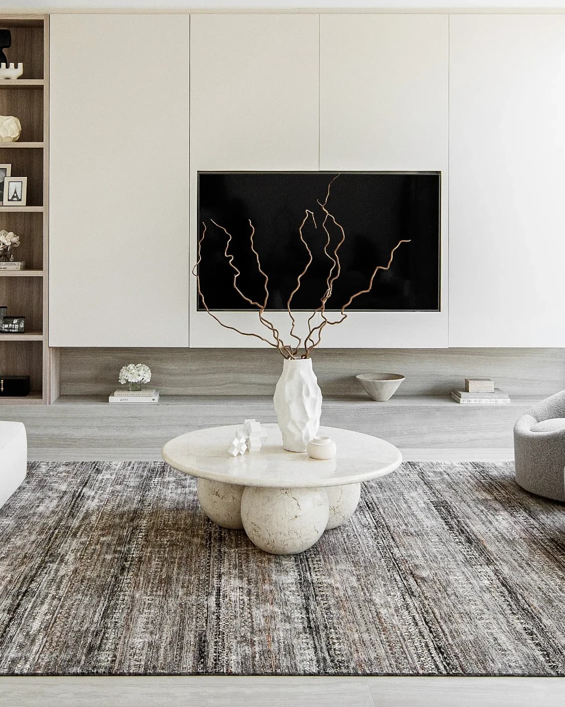 Ethan Ebony carpet in grey, shown in a lifestyle front view as image 6