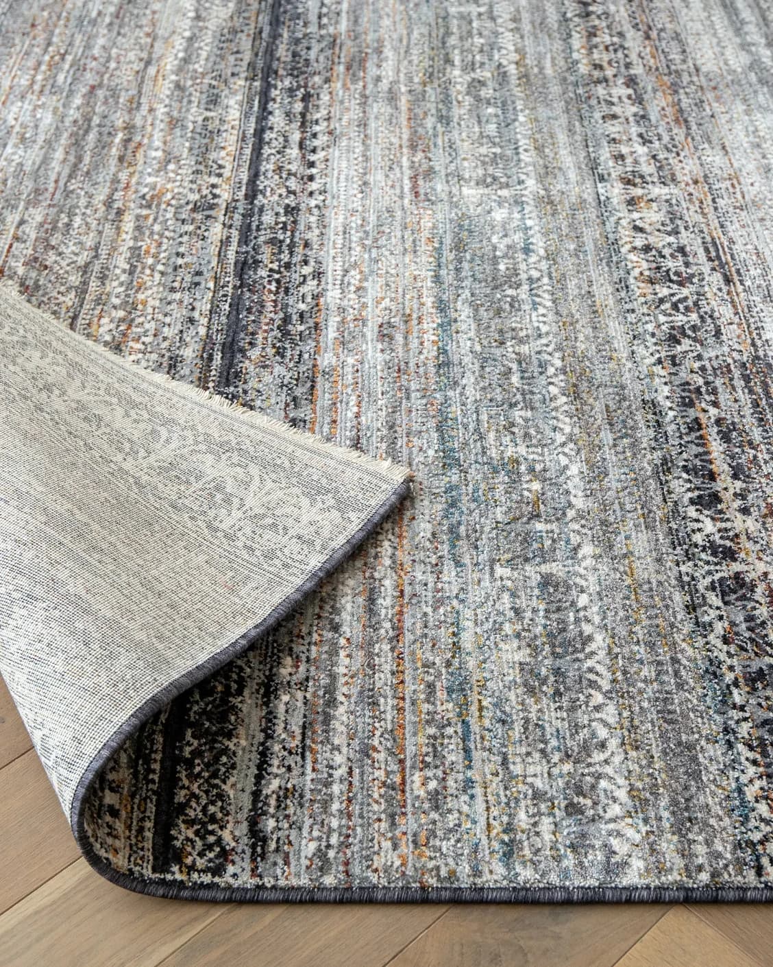 Ethan Ebony carpet in grey, shown in a product close-up as image 10