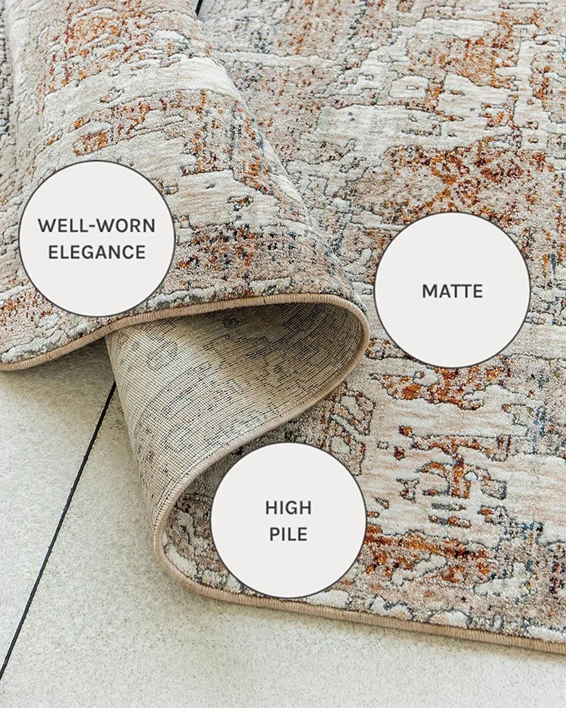 Ethan Martin carpets in beige and grey, shown in a close-up as image 13