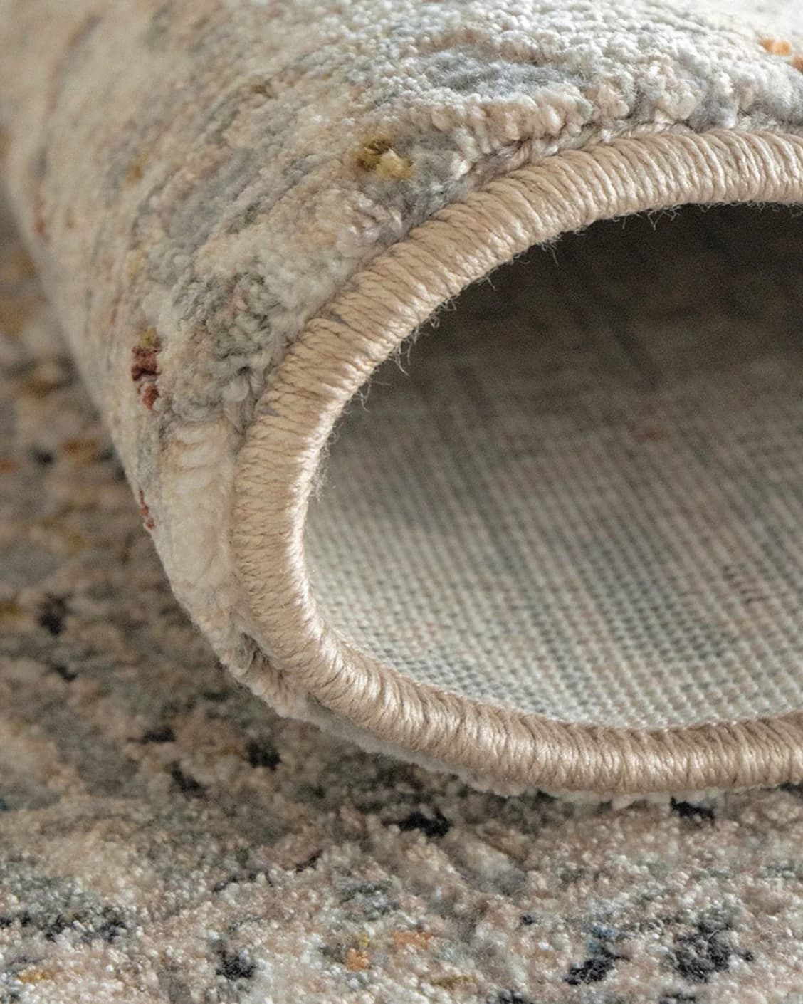 Ethan Martin carpet in beige and grey, shown in a product close-up as image 11