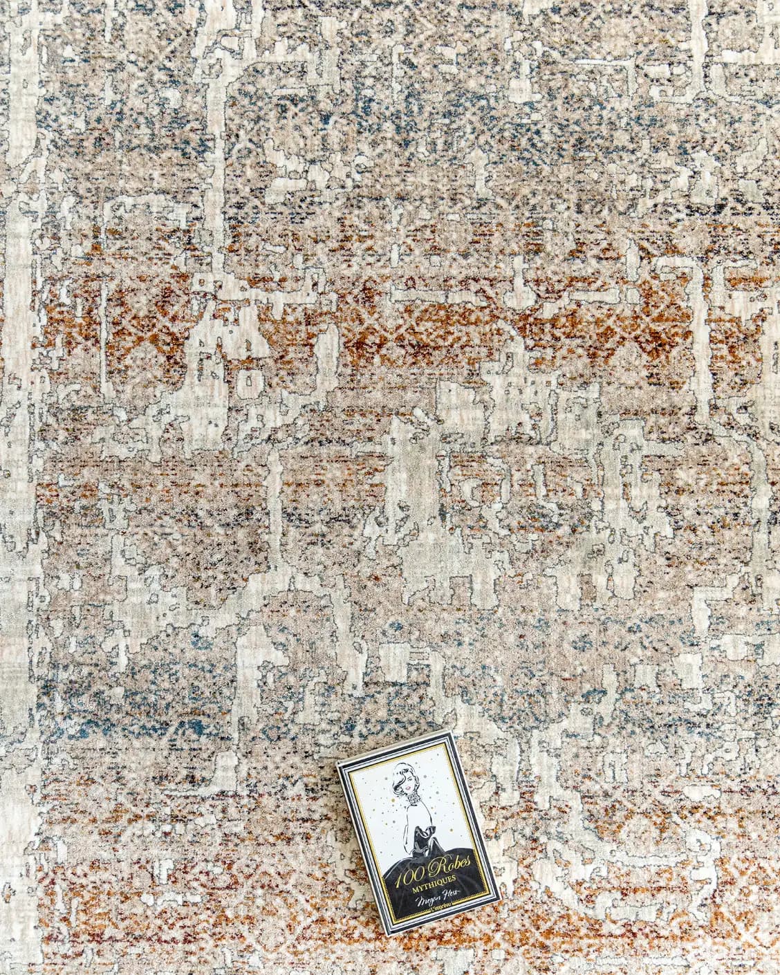 Ethan Martin carpet in beige and grey, shown in a product top view as image 12