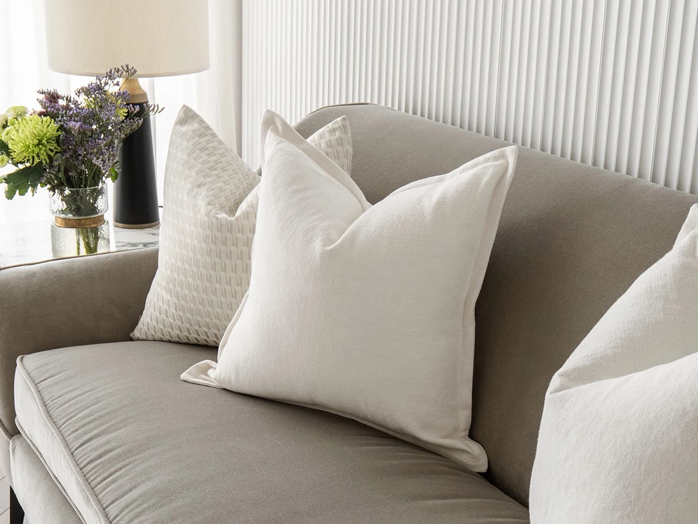 Fawn Bundle bundle cushions, shown in a lifestyle front view