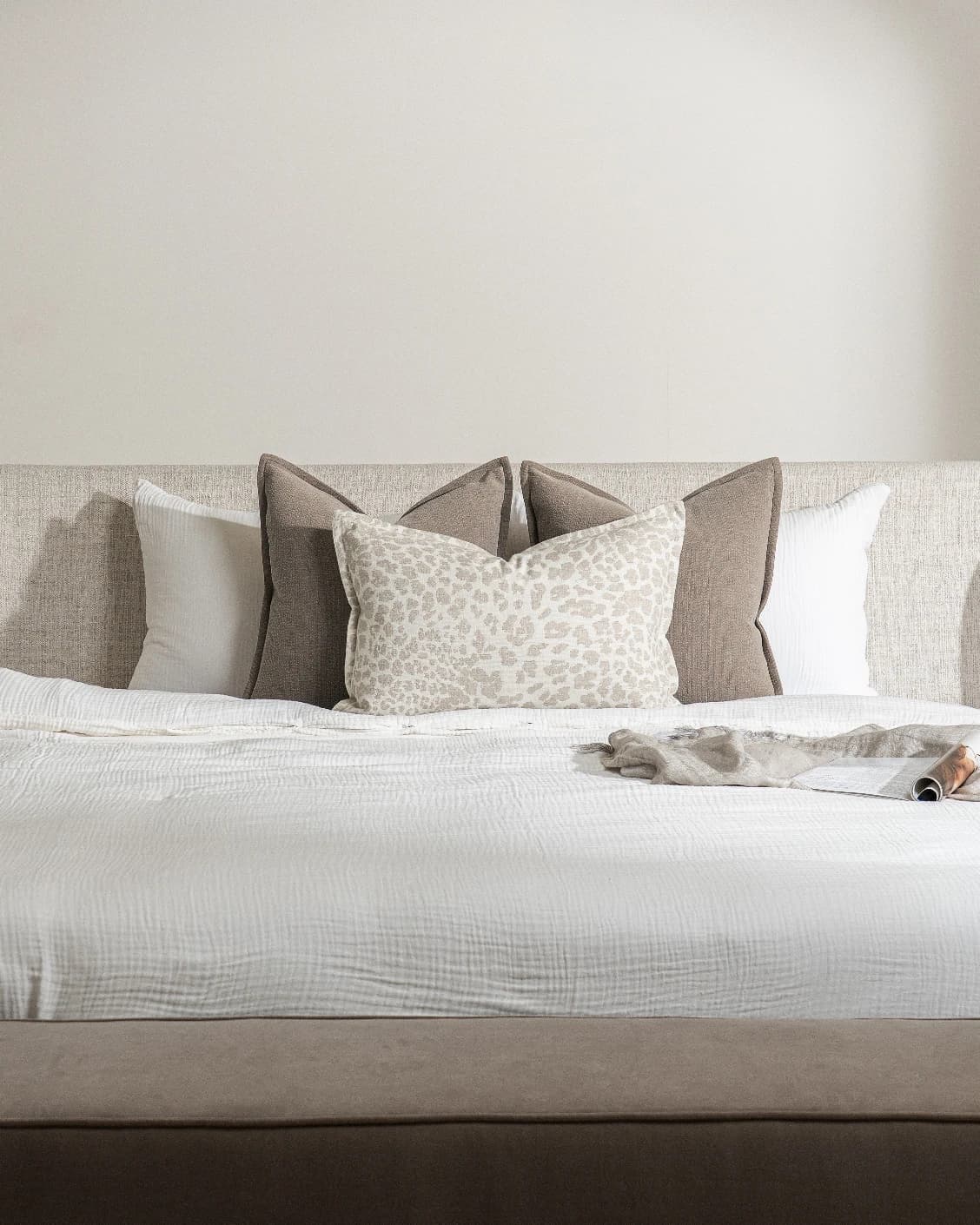 Fidha Bundle cushion in beige, shown in a lifestyle front view as image 2