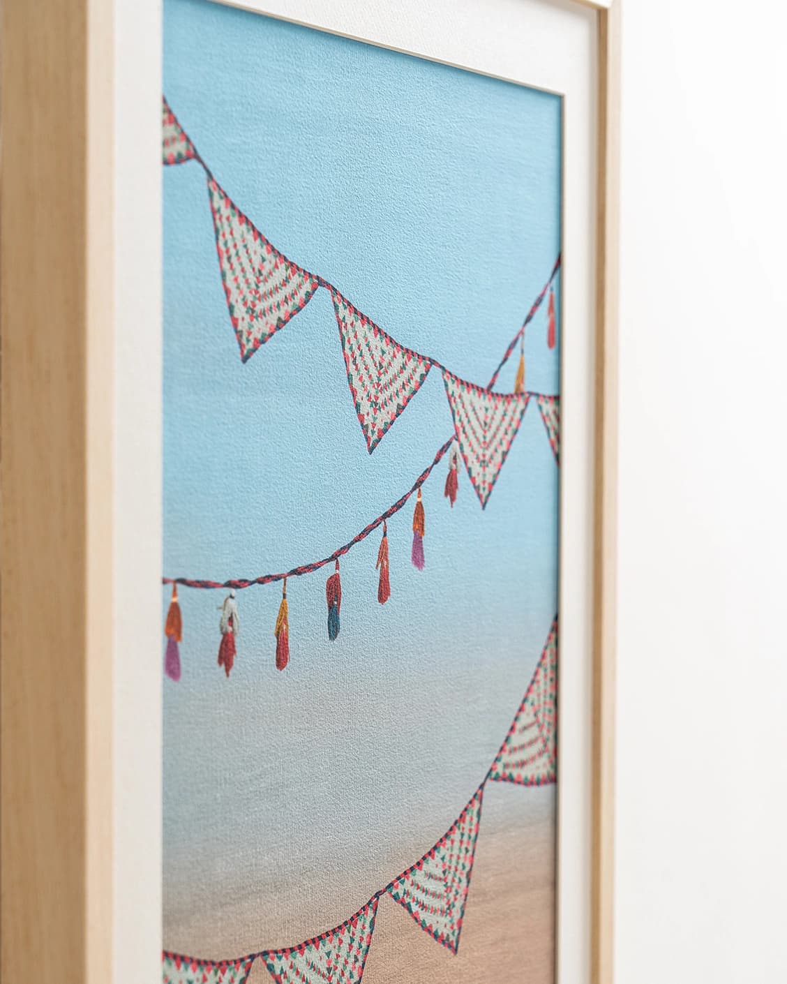 Fiesta fine art print in blue, shown in a lifestyle close-up view as image 6