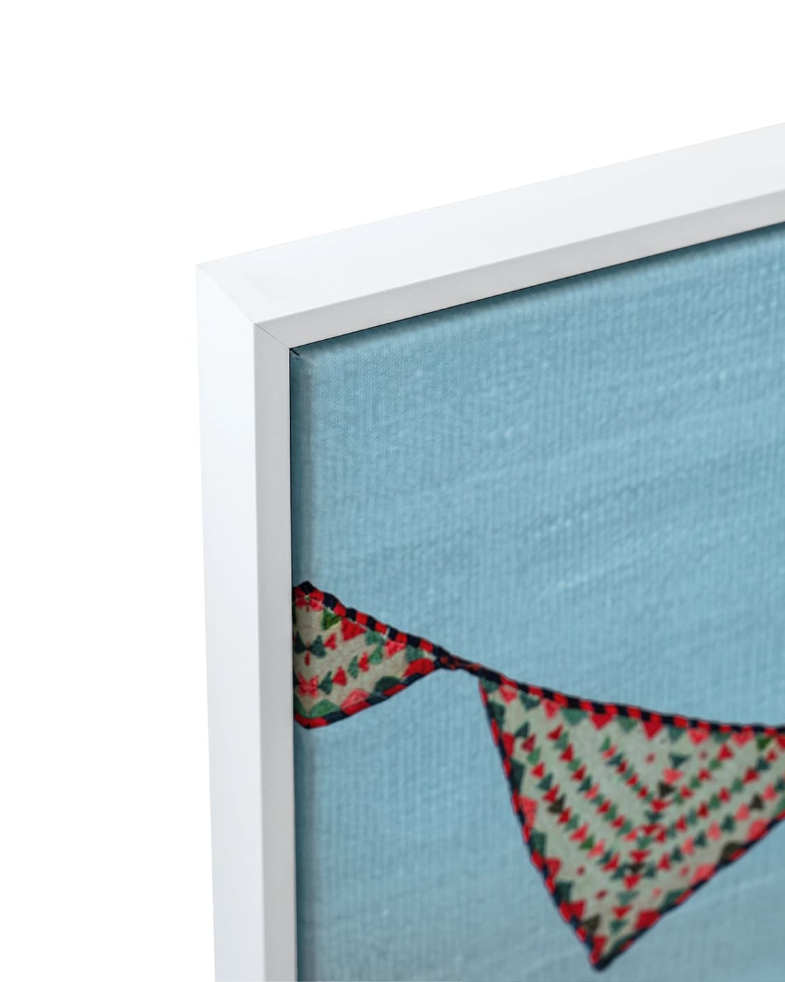 Fiesta canvas in multicolour and blue, shown in a lifestyle close-up as image 5