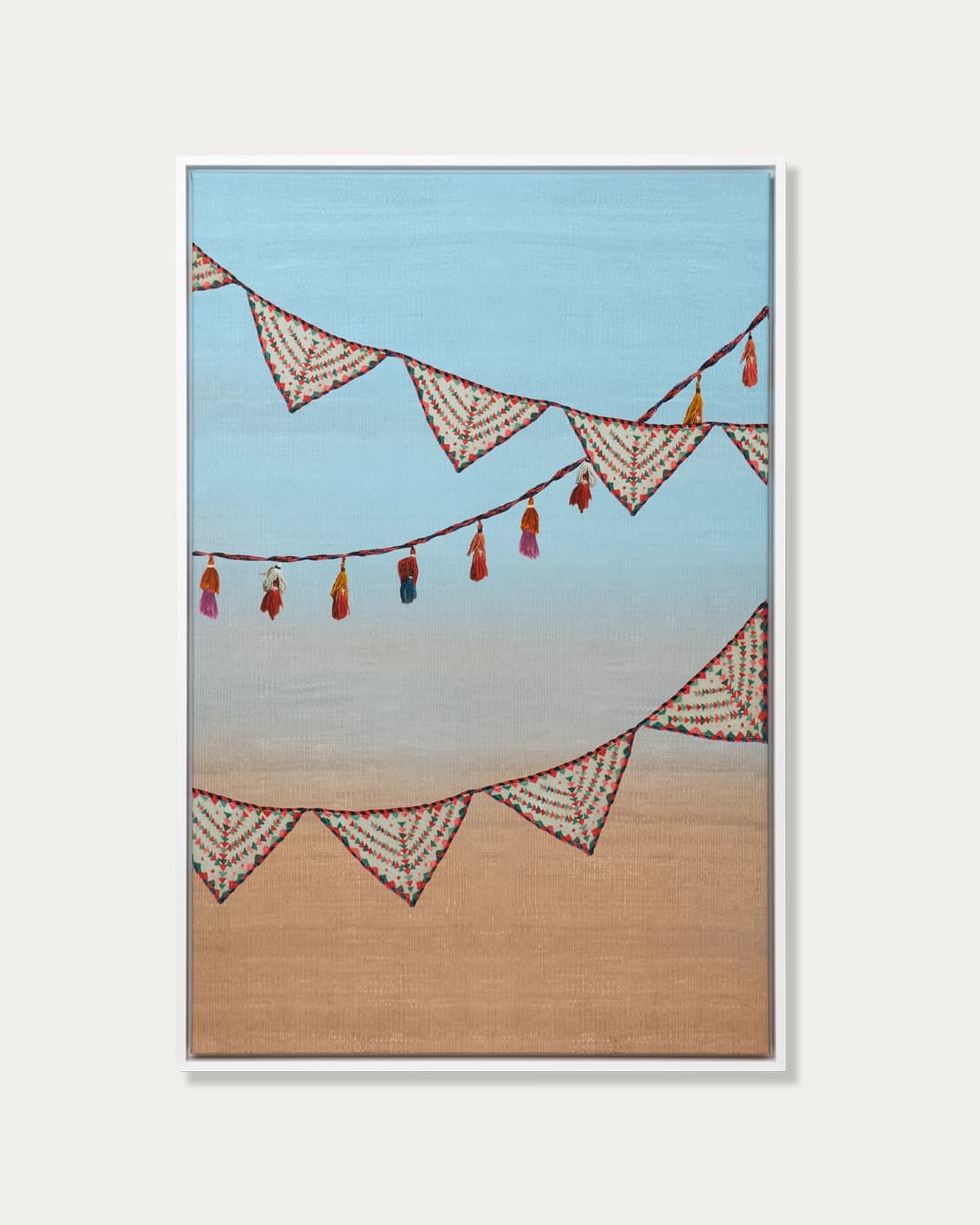 Fiesta canvas in multicolour and blue, shown in a product front view as image 1