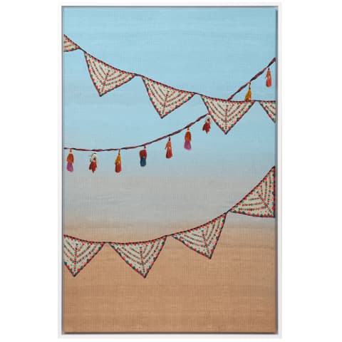 Fiesta canvas in multicolour and blue, shown in a product front view as image 1