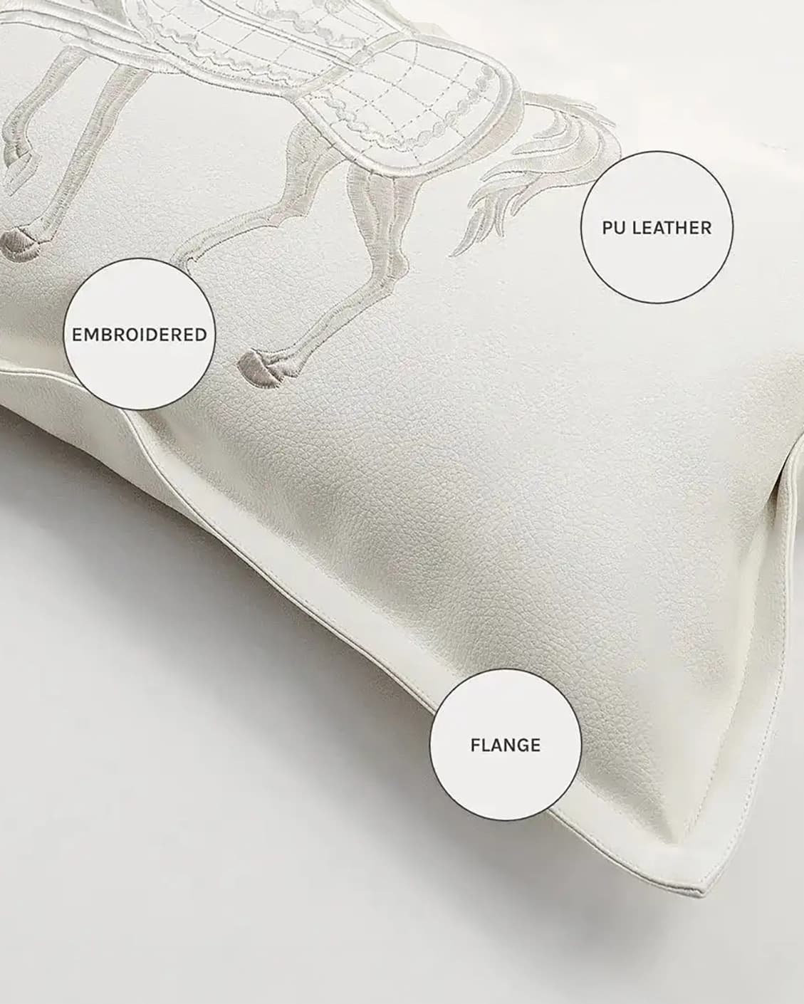 Filip Caravaggio cushions in white, shown in a product close-up as image 10