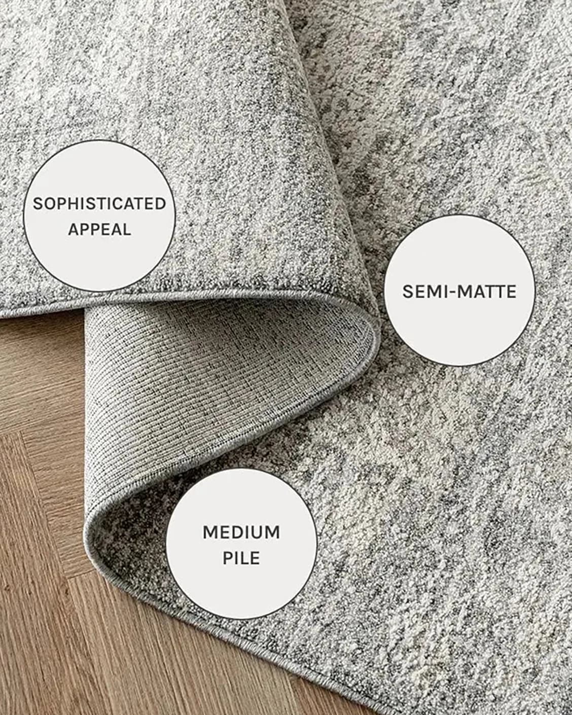 Finley Dune carpets in dune and grey, shown in a close-up as image 14