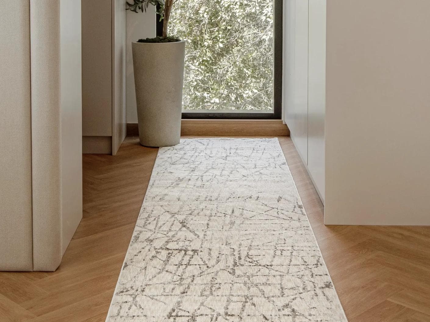 Freida Ashley Runners carpet in grey and beige, shown in a lifestyle as image 2