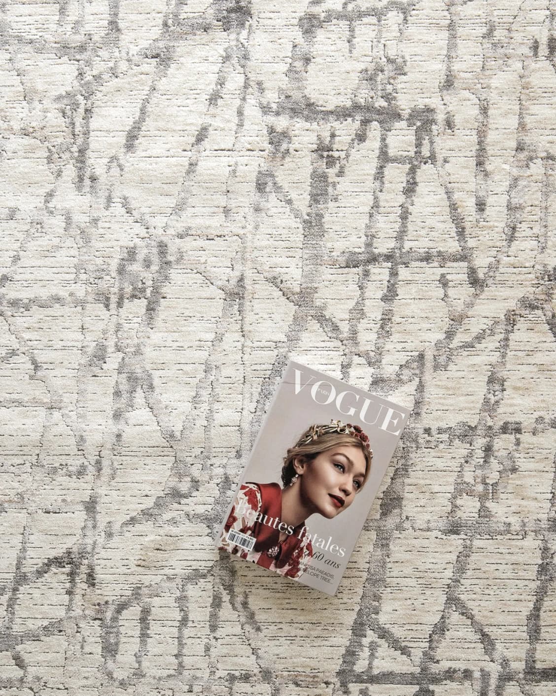 Freida Ashley carpet in grey and beige, shown in a product top view as image 13