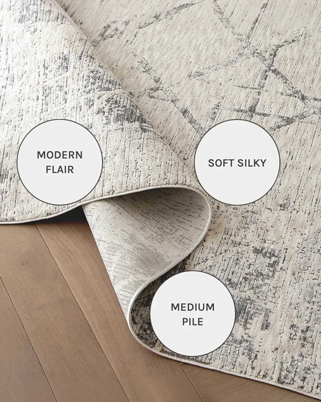 Freida Ashton carpets in grey and beige, shown in a close-up as image 12