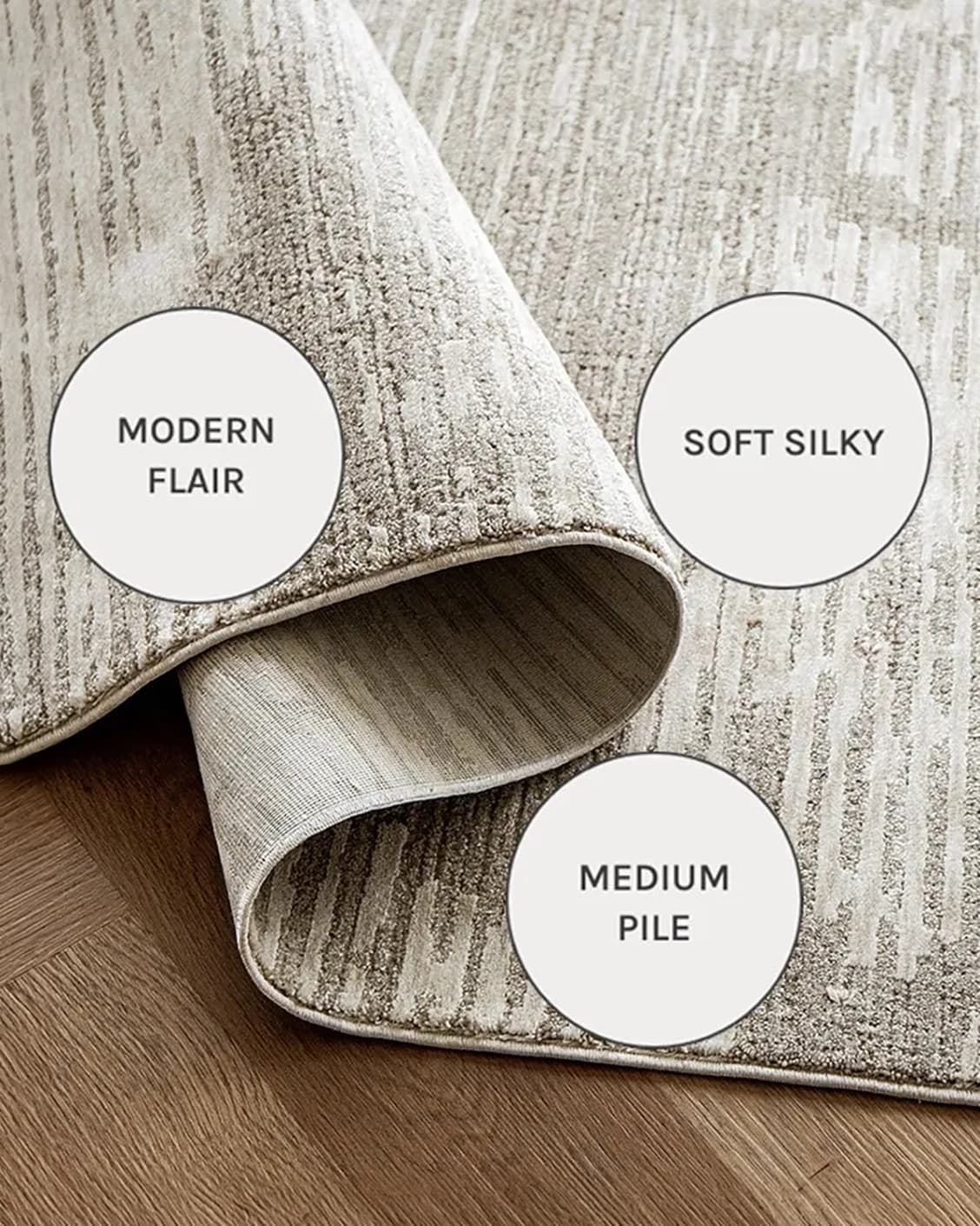 Freida Sandy carpets in sandy and beige, shown in a close-up as image 15