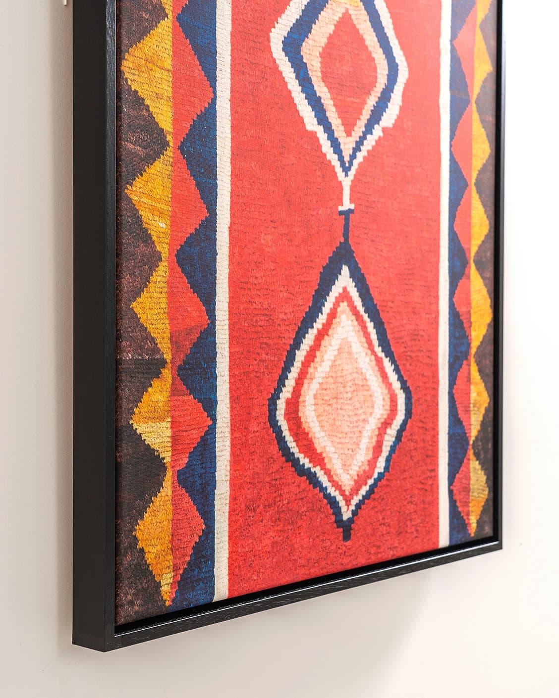Gabbeh canvas in red, shown in a lifestyle close-up as image 5