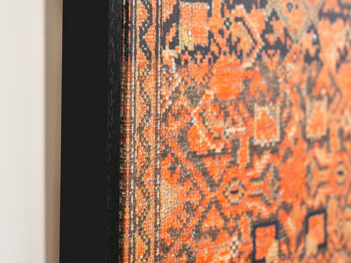 Geo Garden canvas in brown, shown in a lifestyle close-up as image 1
