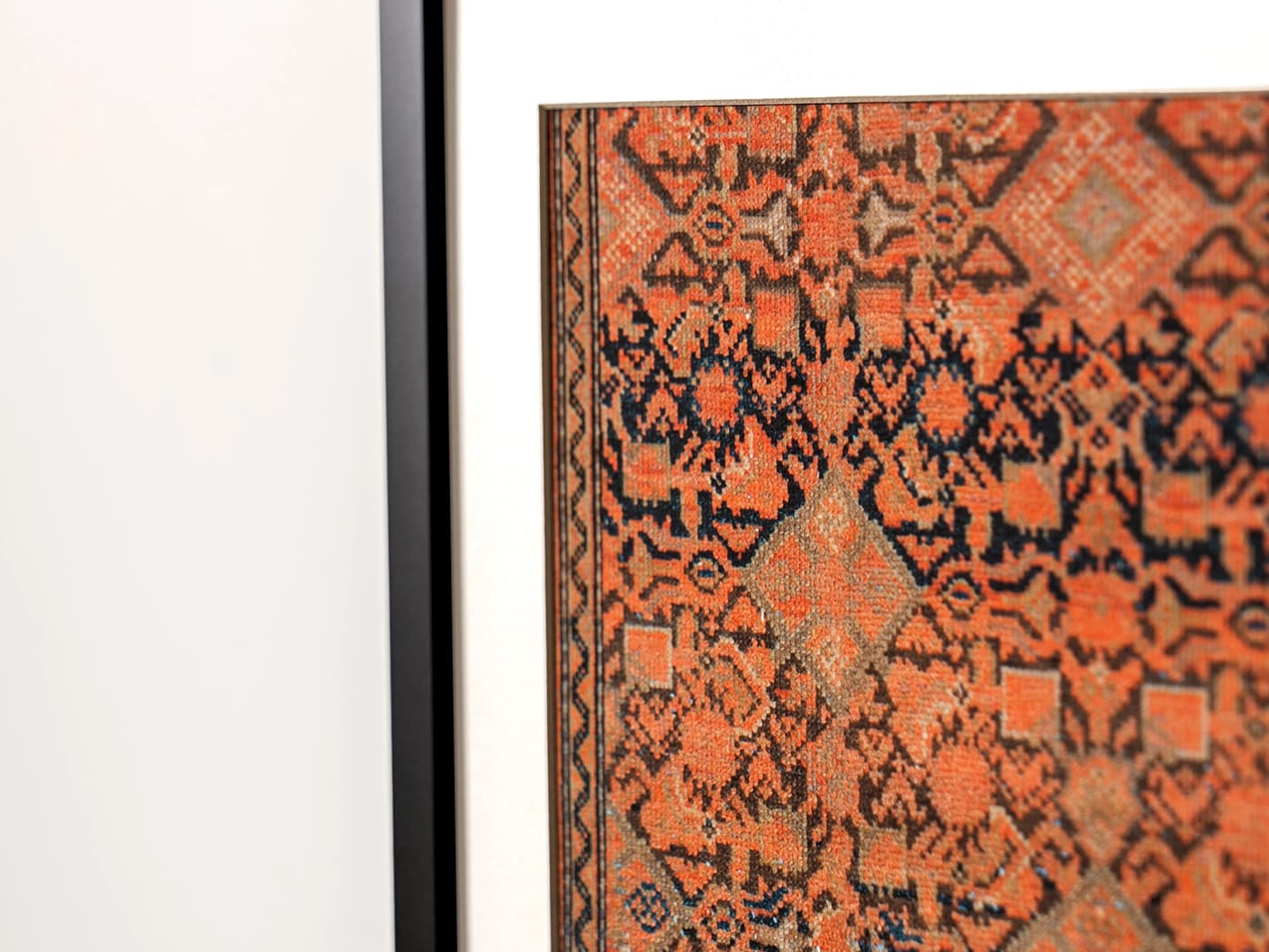Geo Garden fine art print in brown, shown in a lifestyle close-up view as image 1