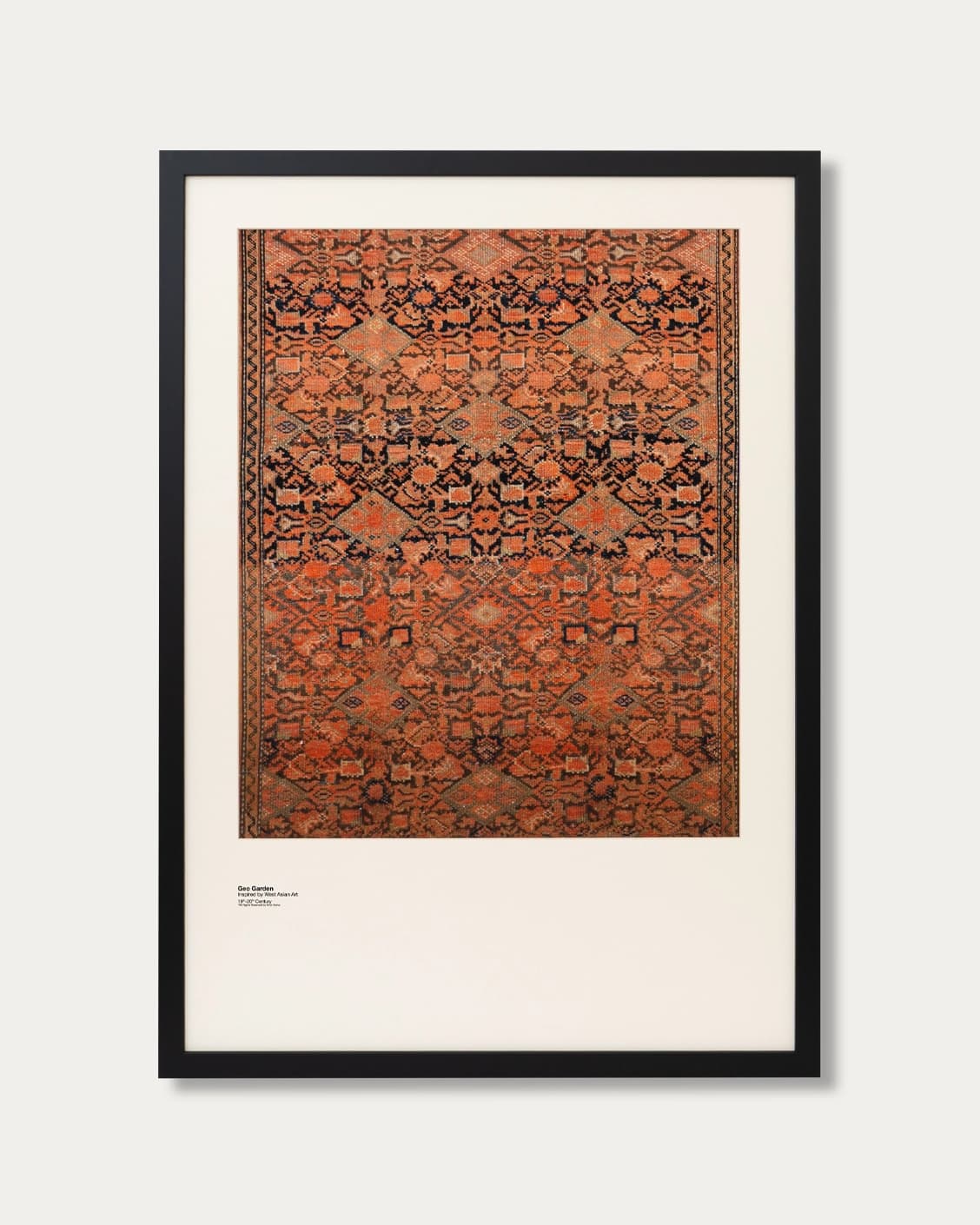Geo Garden fine art print in brown, shown in a lifestyle front view as image 1