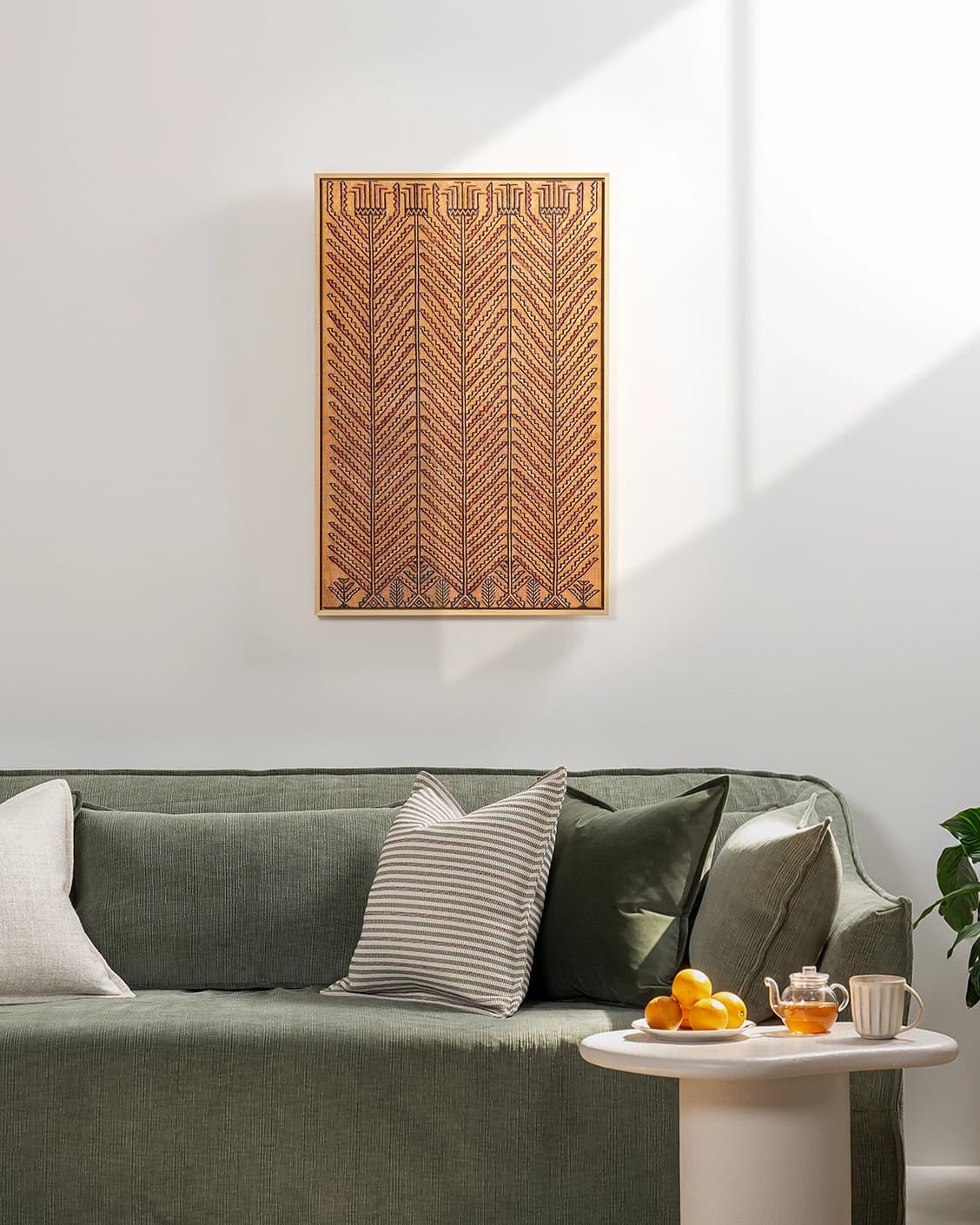 Grain & Grow canvas in brown, shown in a lifestyle front view as image 3
