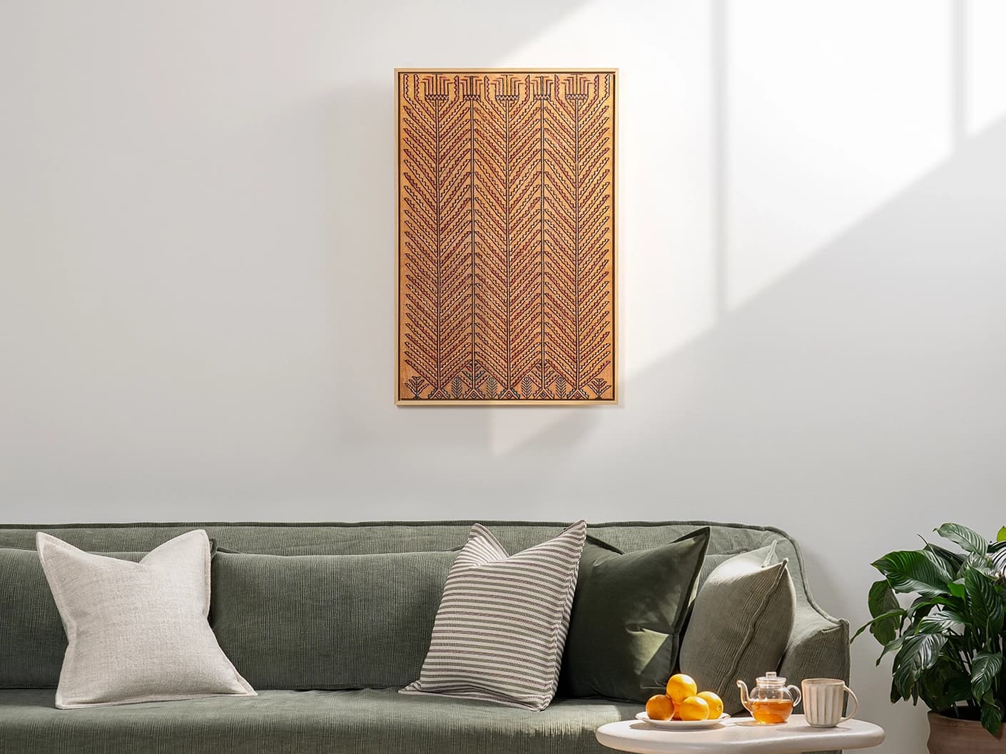 Grain & Grow canvas in brown, shown in a lifestyle front view as image 3