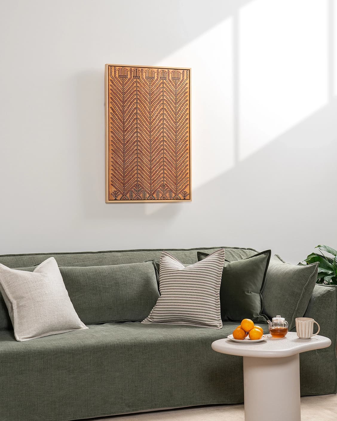 Grain & Grow canvas in brown, shown in a lifestyle left view as image 2