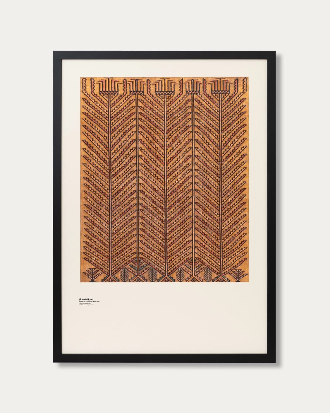 Grain & Grow fine art print in brown, shown in a lifestyle front view as image 1