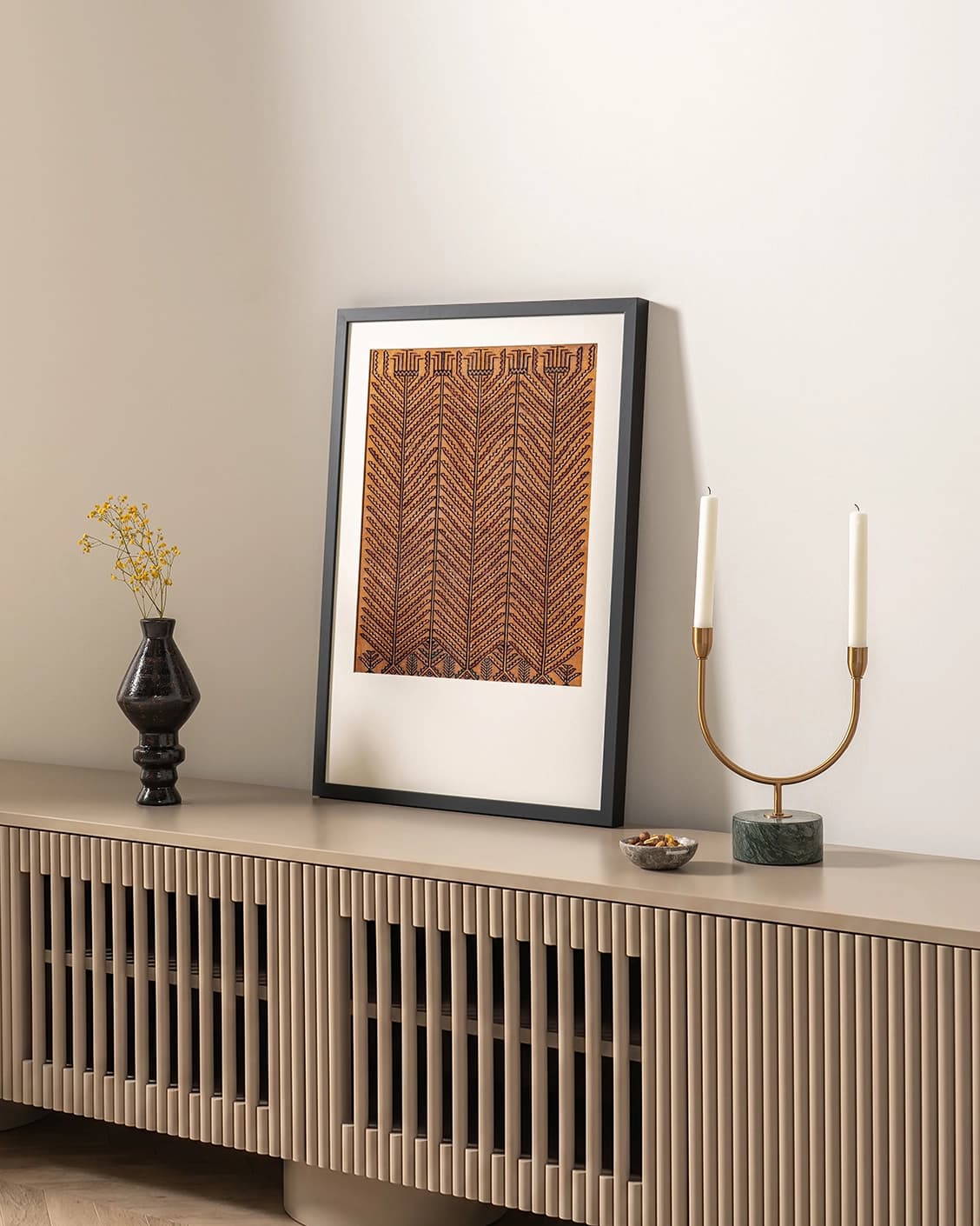 Grain & Grow fine art print in brown, shown in a lifestyle right view as image 5
