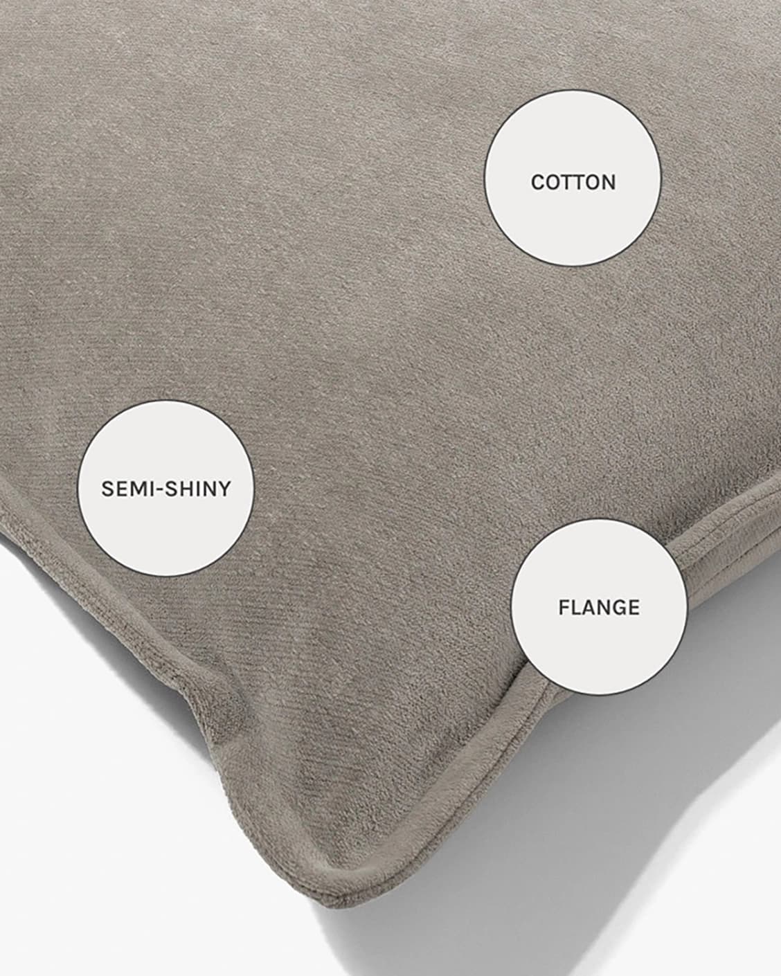 Haley Laurent cushions in grey and taupe, shown in a product close-up as image 10