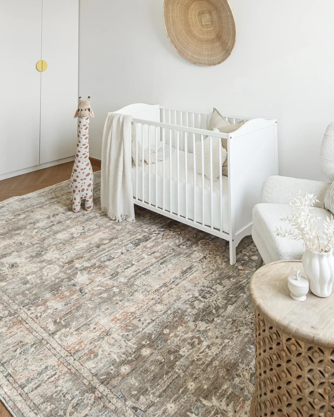 Hana Dune carpet in beige and rust, shown in a lifestyle right view as image 9