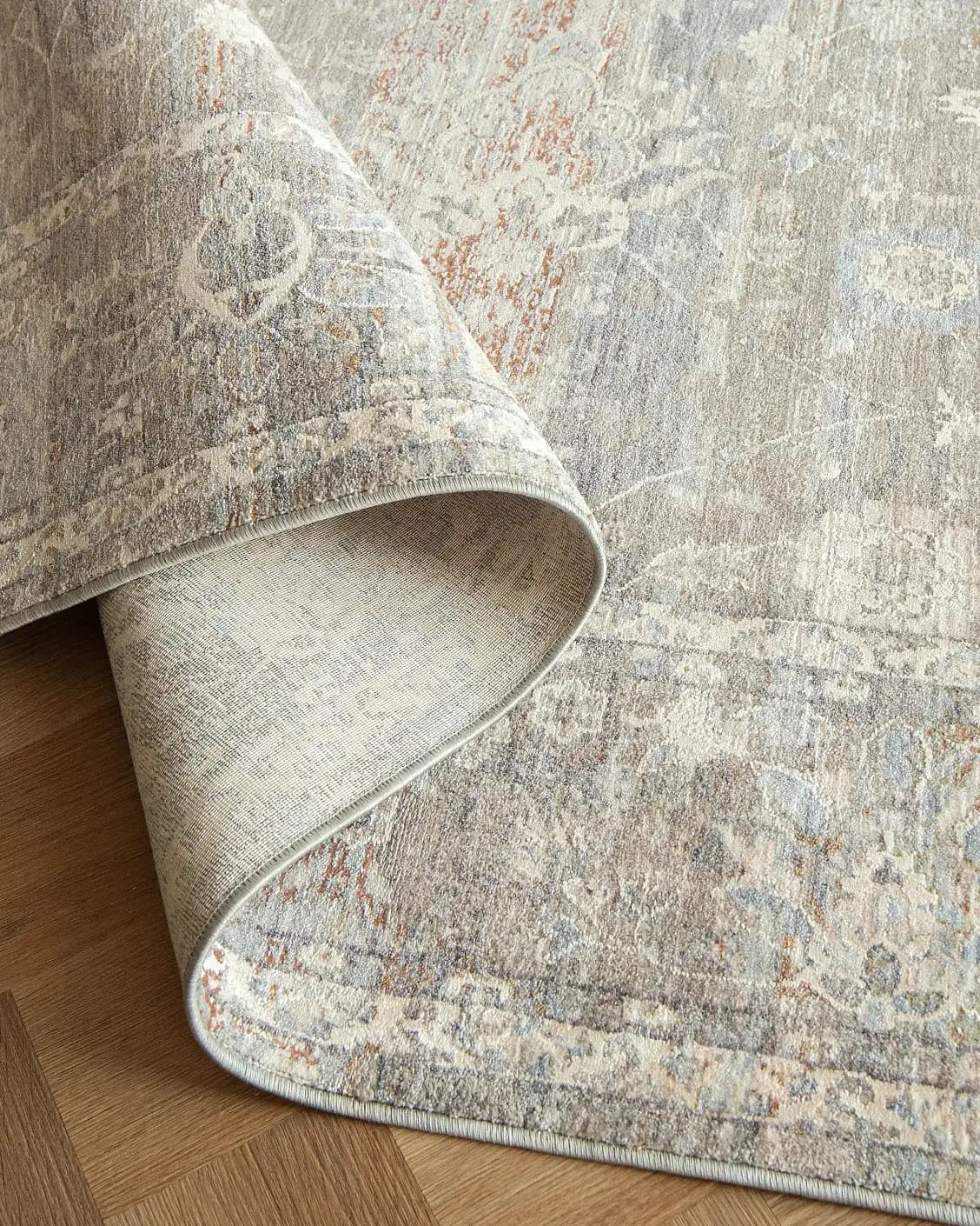 Hana Dune carpet in beige and rust, shown in a product close-up as image 15