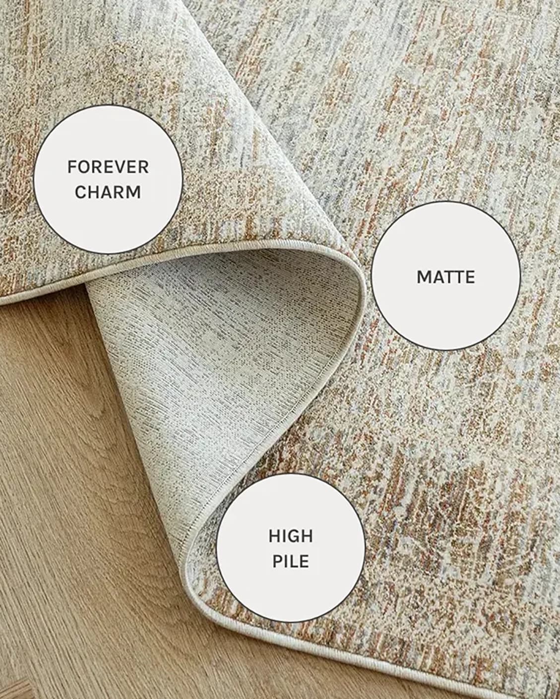 Hana Rust carpets in rust, shown in a close-up as image 14