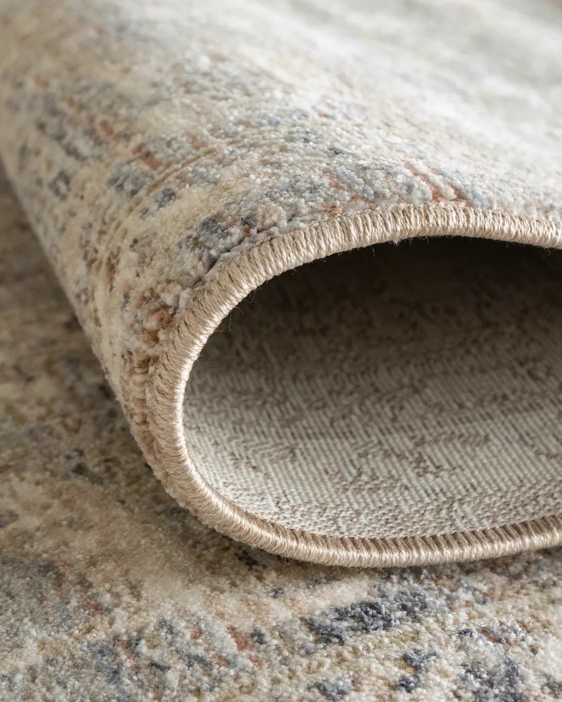 Hana Sandy carpet in beige and taupe, shown in a product close-up as image 8