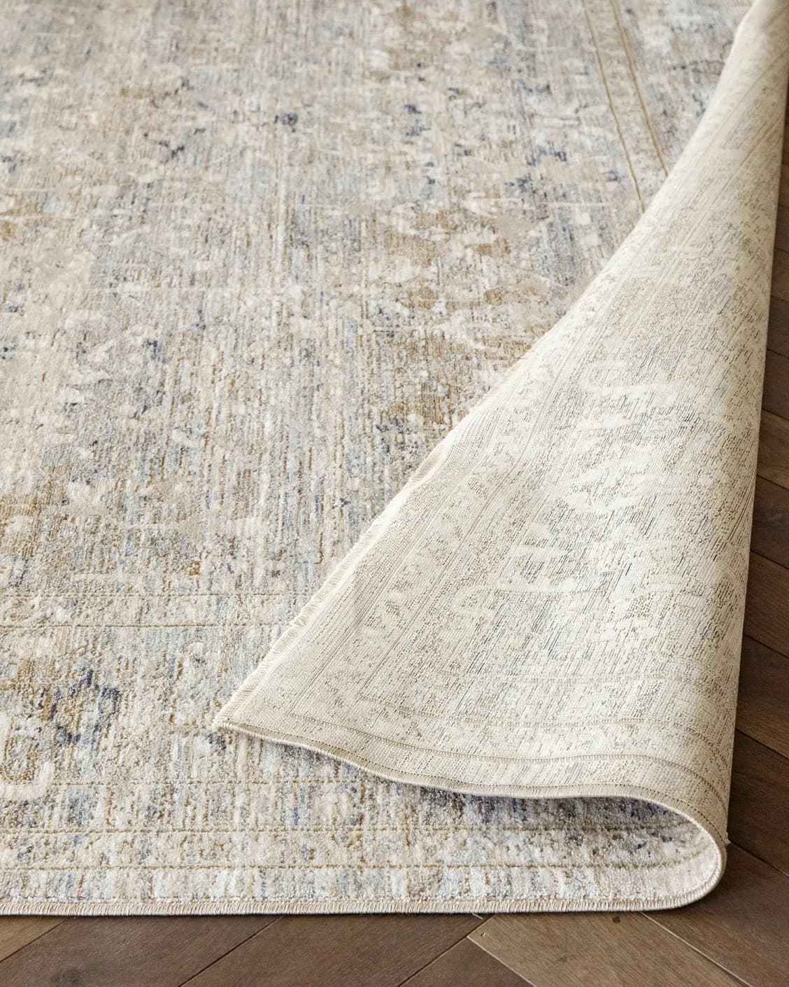 Hana Sandy carpet in beige and taupe, shown in a product close-up as image 9