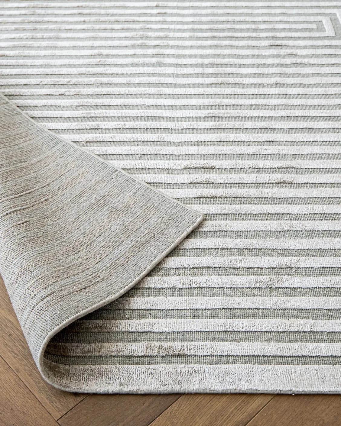 Harf Noon Ashton carpet in grey, shown in a product close-up as image 11