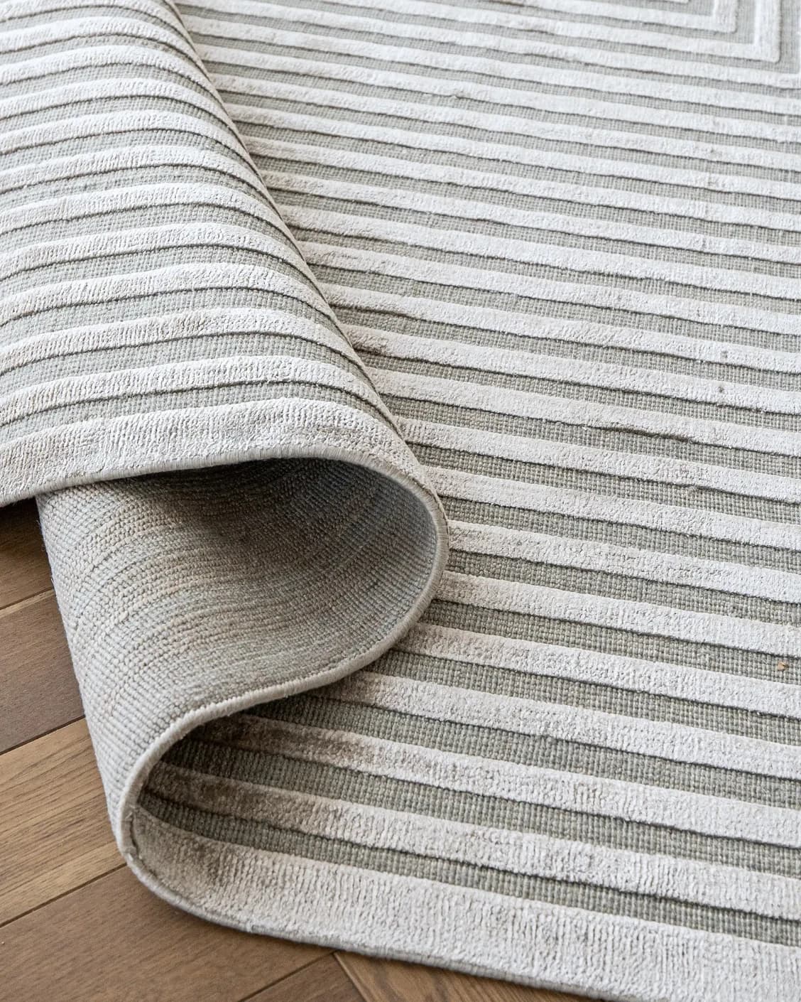 Harf Noon Ashton carpet in grey, shown in a product close-up as image 12