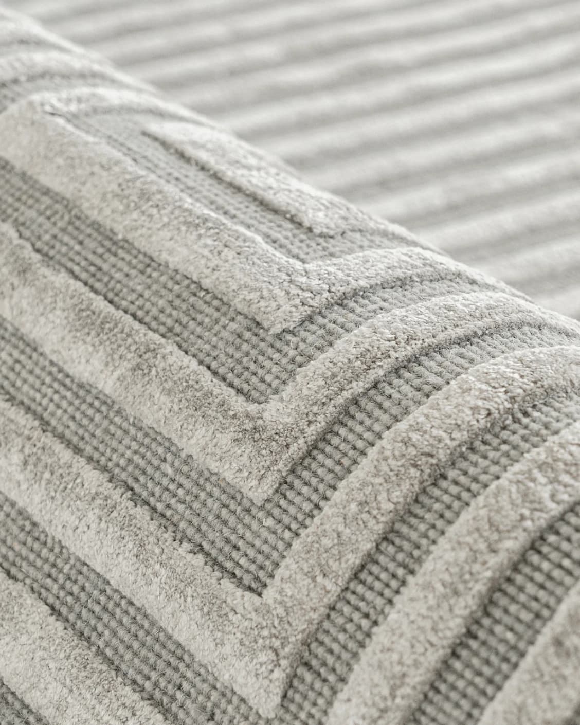 Harf Noon Ashton carpet in grey, shown in a product close-up as image 13