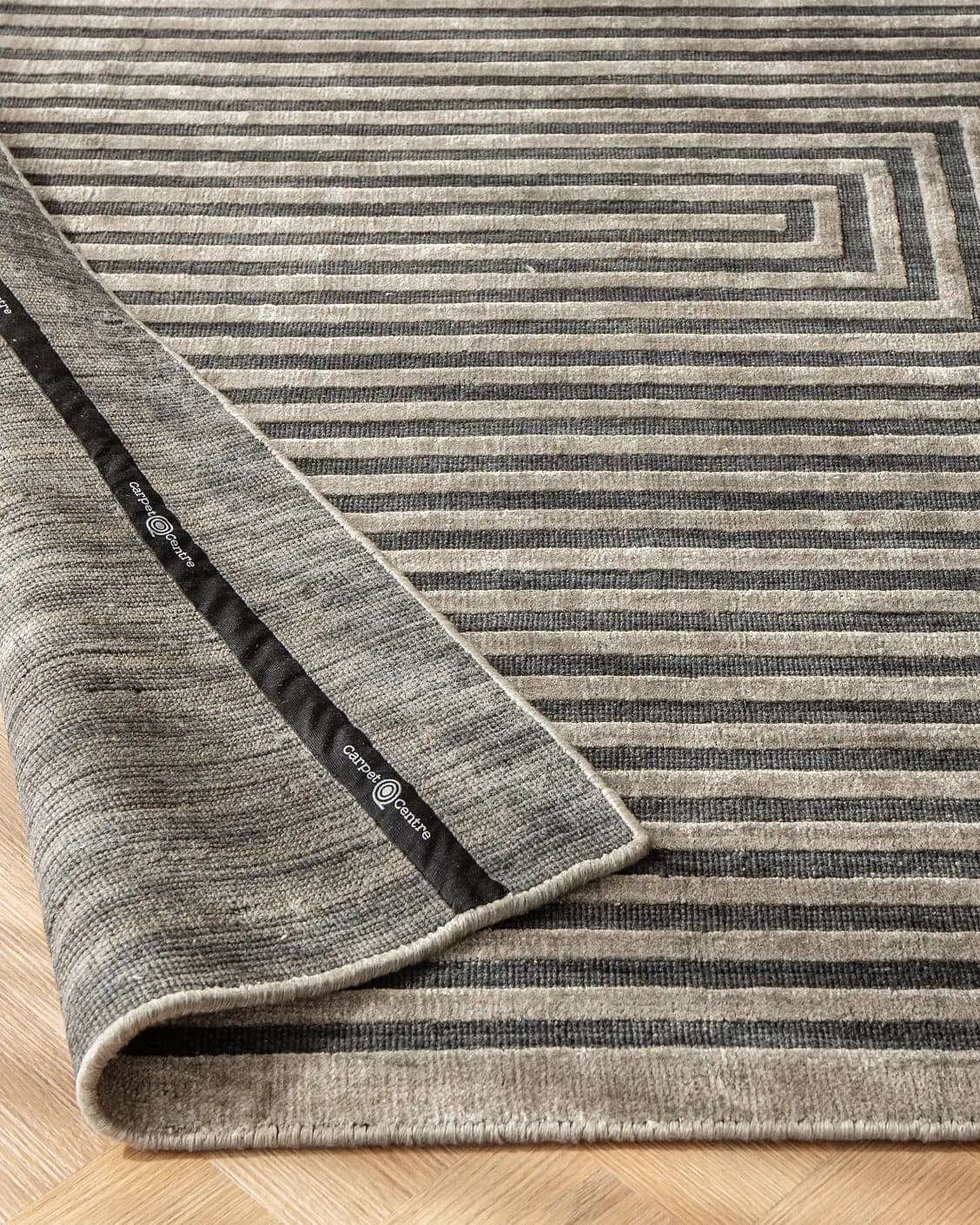 Harf Noon Ebony carpet in charcoal, shown in a product front view as image 10