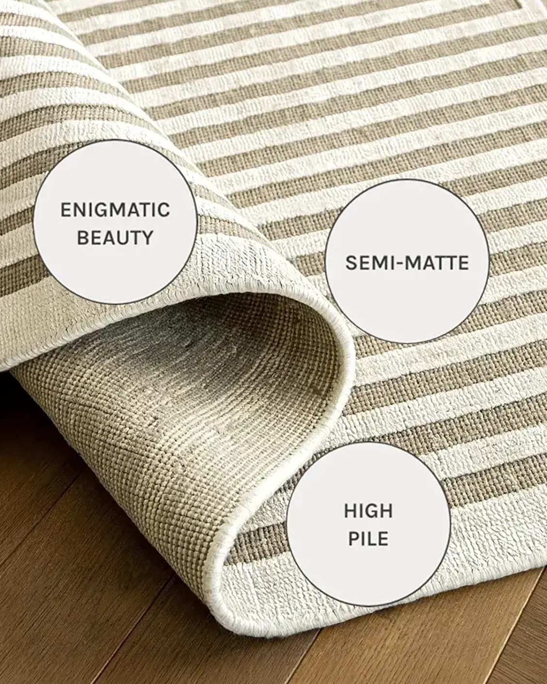 Harf Noon Sandy carpets in sandy, beige and ivory, shown in a close-up as image 14