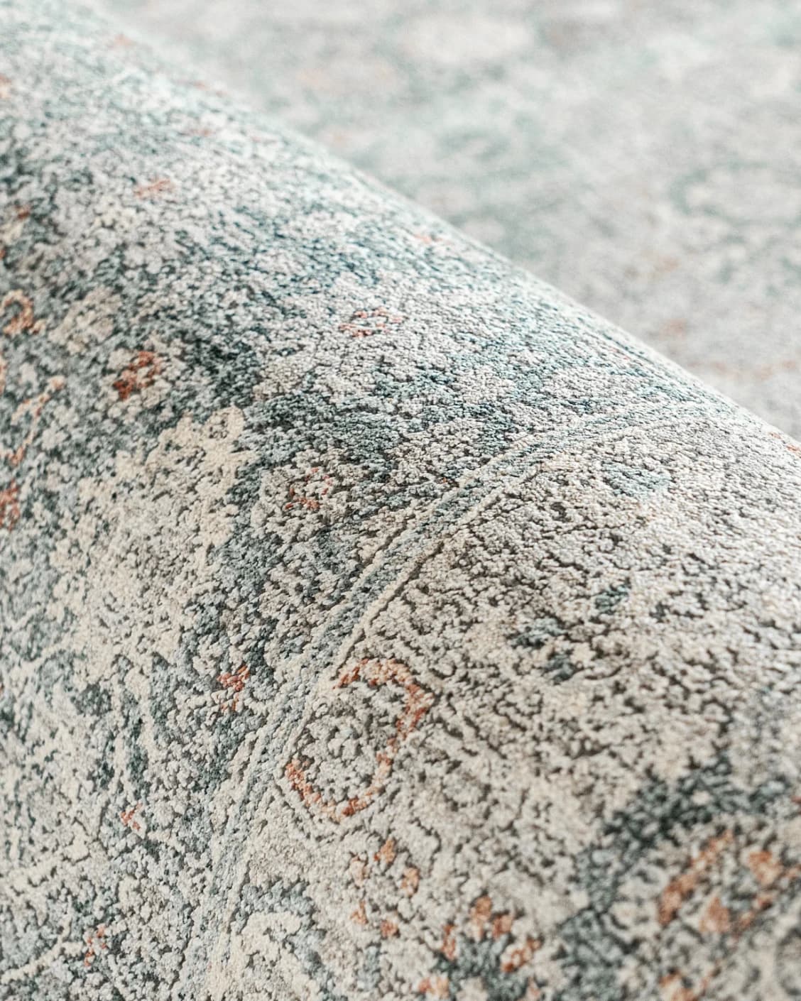 Harper Sky carpet in blue, shown in a product close-up as image 10