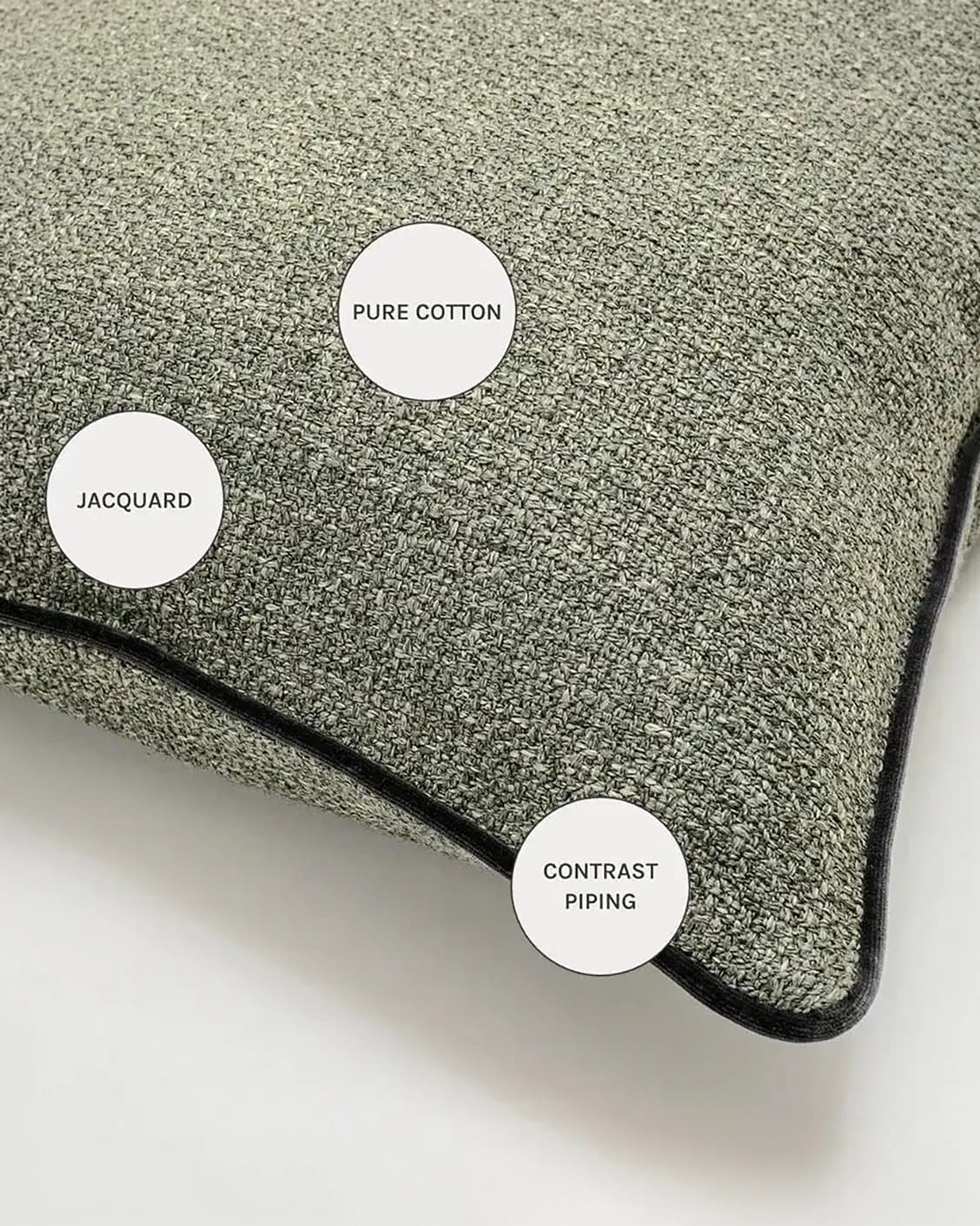 Harrison Sage cushions in green, shown in a product close-up as image 8