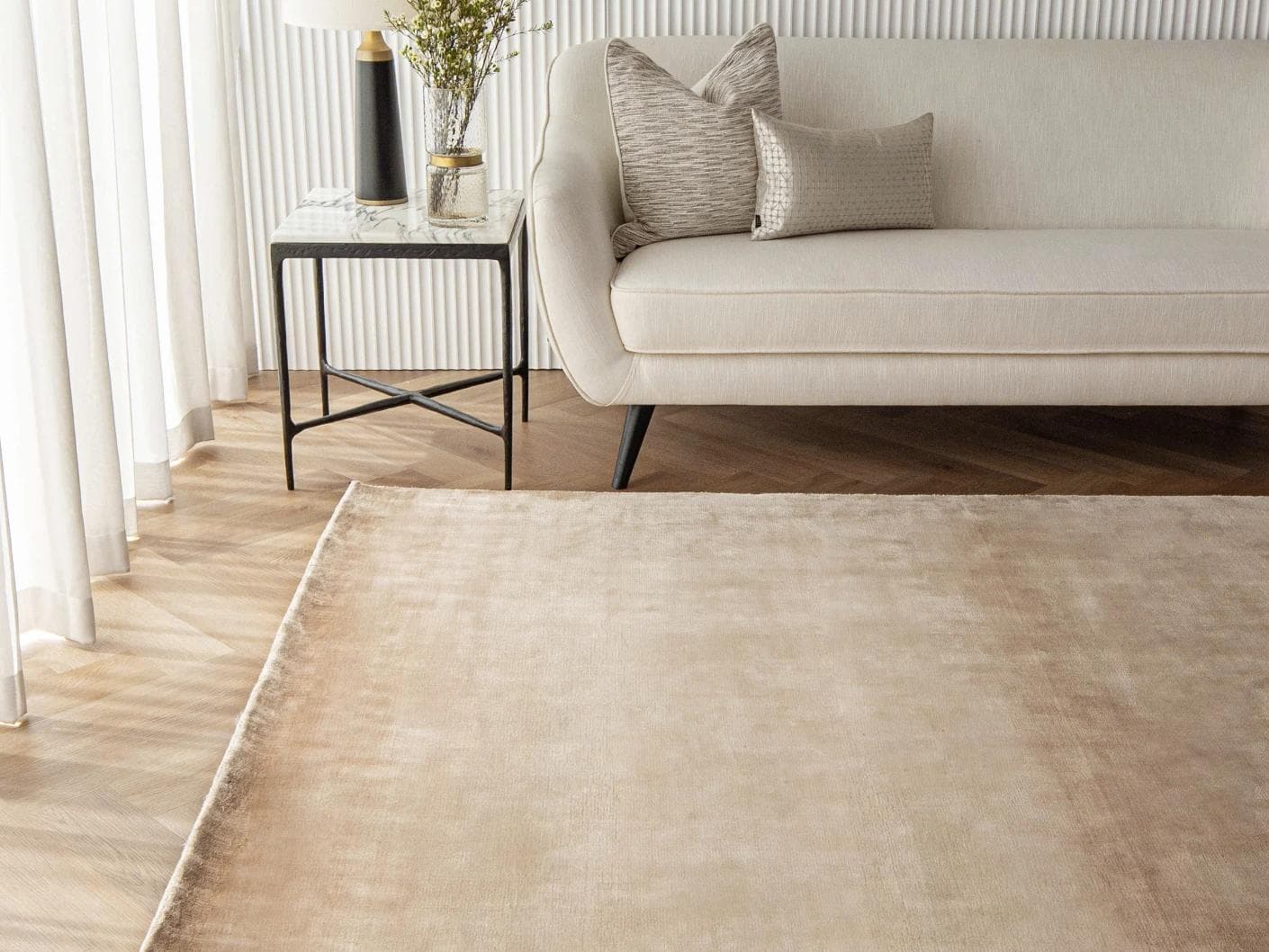 Hartman Sandy carpet in beige, shown in a lifestyle front view as image 4