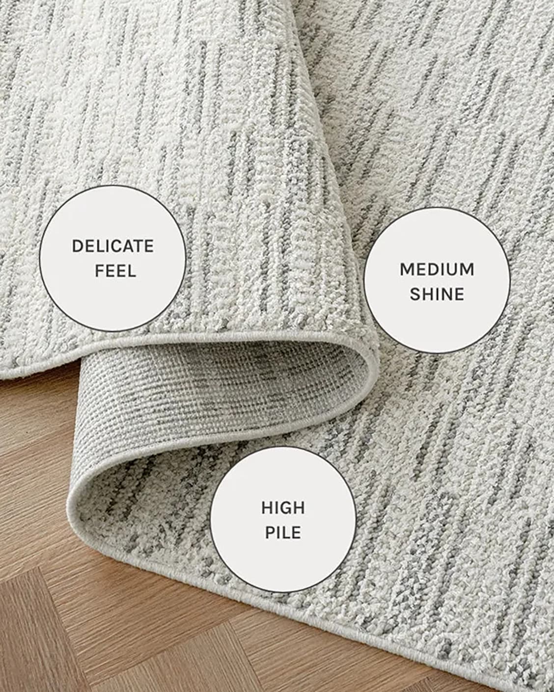 Henry Alba carpets in ivory and grey, shown in a close-up as image 13